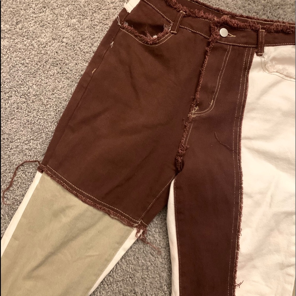 patchwork jeans